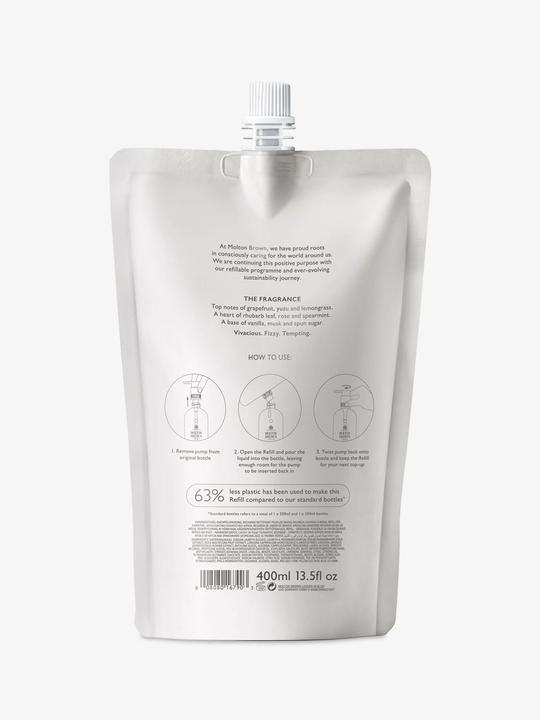 Image du produit Molton Brown Delicious Rhubarb & Rose Fine Liquid Hand Wash Refill (Savon liquide, 400 ml)