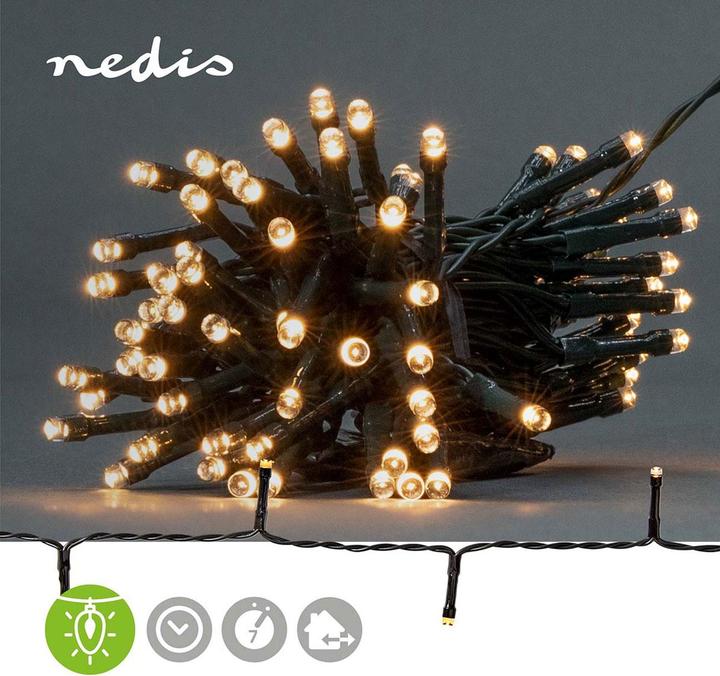 Produktbild Nedis Dekorative Lichter | Schnur | 96 LED's | Warmweiss | 7.20 m | Lichteffekte: 7 | Innen- und Aus (7.20 m)