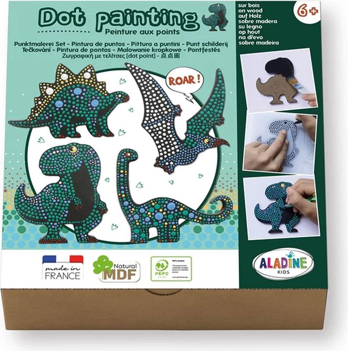 Actual product image Aladine Dot painting set dinosaurs