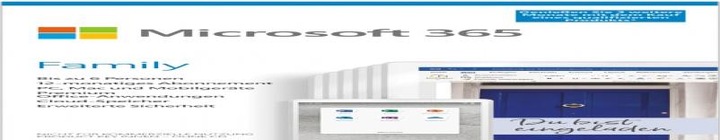 Image du produit Microsoft 365 Famille (6 Utilisateur, 5 Périphériques/Utilisateurs, 3 mois)