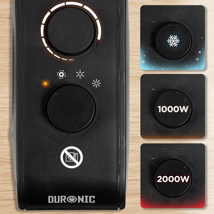 Produktbild Duronic Energiesparender Heizlüfter HV21 mit Überhitzungsschutz (2000 W)