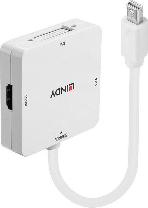 Produktbild Lindy Mini-DP 1.2 an HDMI 4K30/DVI/VGA Adapter (HDMI, DVI, VGA, 20 cm)