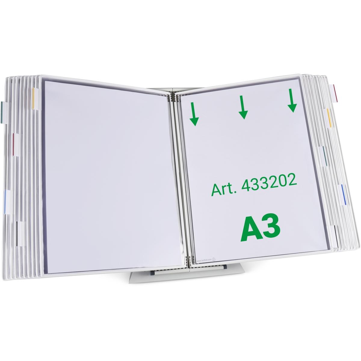 Tarifold, Informationsschild, Sichttafelsystem 433202 DIN A3 weiss mit 20 St. Sichttafeln