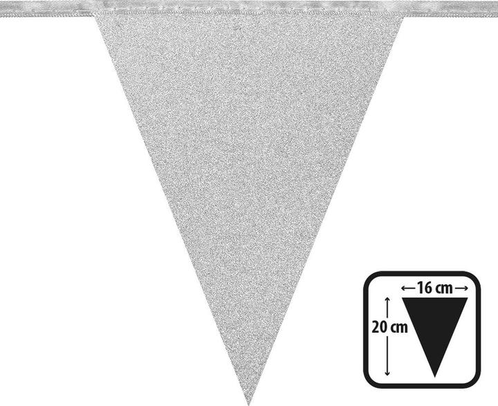 Actual product image Boland Glitter pennant chain silver 6m (1 pcs.)