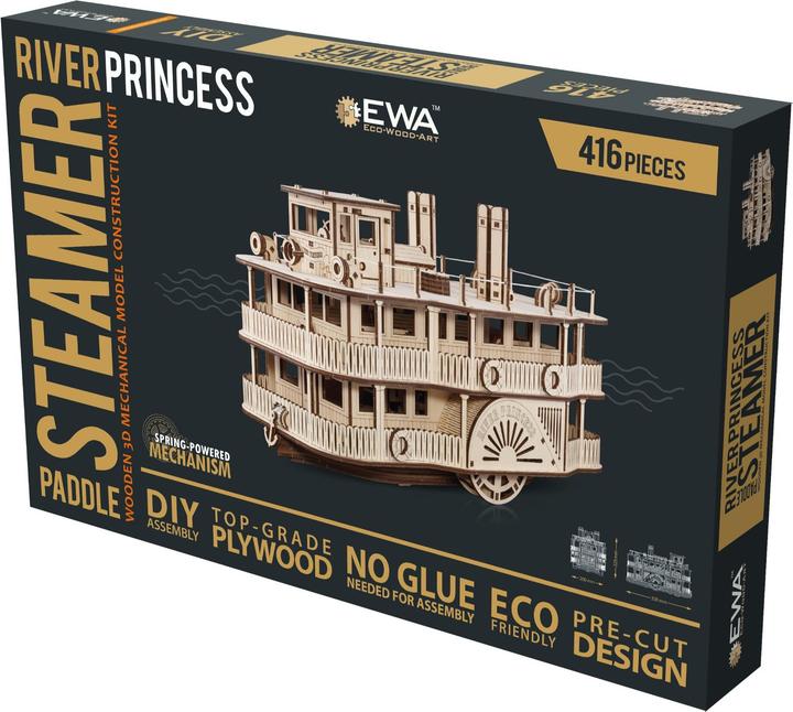 Actual product image Eco Wood Art Paddle steamer "River Princess" - 3D wooden kit