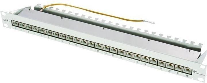 Produktbild Telegärtner MPP24-HS K Patch Panel Shield Cat6A Grey