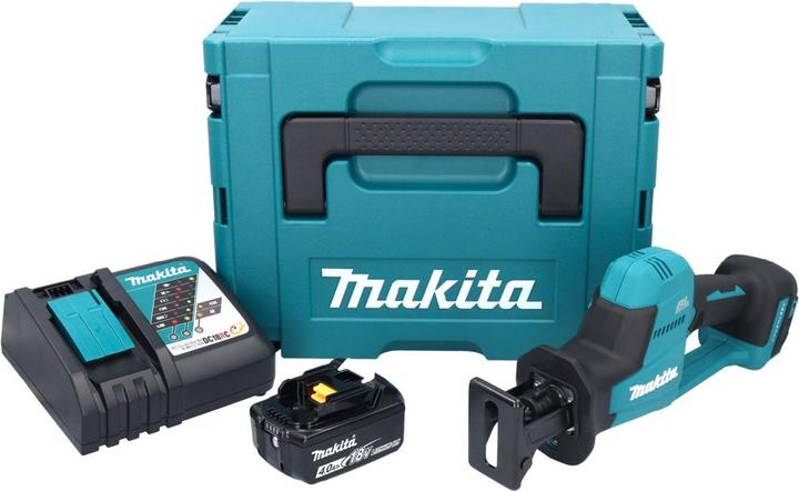 Actual product image Makita DJR 189 RM1J Battery Reciprocating Saw 18 V Brushless + 1x Battery 4,0 Ah + Charger + Ma