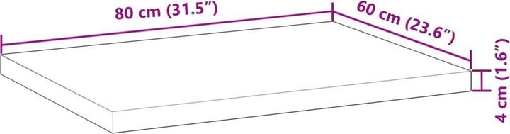 Image du produit vidaXL Schreibtischplatte (80 x 60 cm)