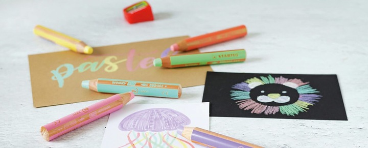 Produktbild STABILO woody 3 in 1 Buntstift mit Spitzer (Pastellfarben, 6 x)