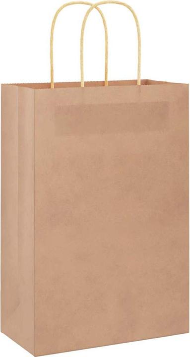 Image du produit VidaXL Sacs en papier kraft 250 pcs. avec anse Marron 22x11x31 cm Sac en papier (Pochette cadeau, 250 x)