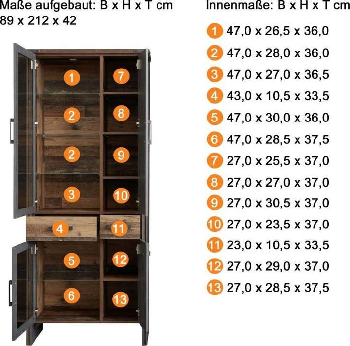 Immagine prodotto Trendteam molo principale (89 x 42 x 212 cm)