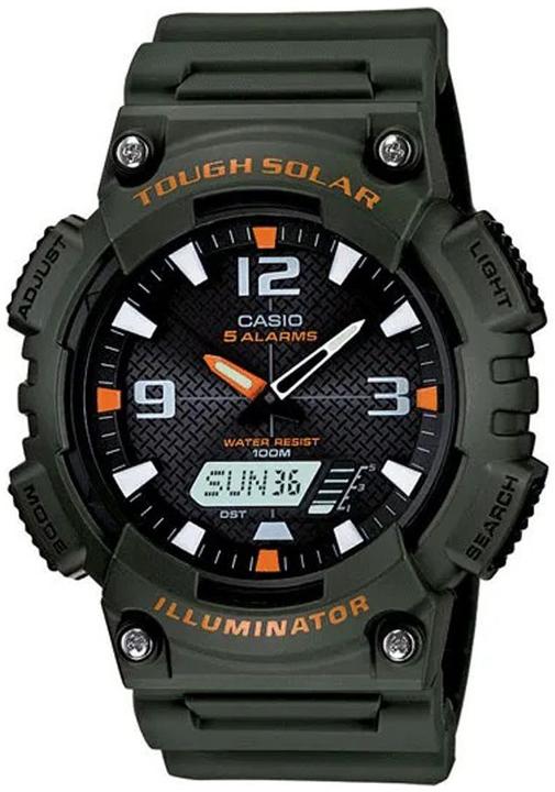 Image du produit Casio Montre homme AQ - S810W-3AV 10 Bar SOLAR pour la natation (Montre de sport, Montre analogique, Montre numérique, 46 mm)