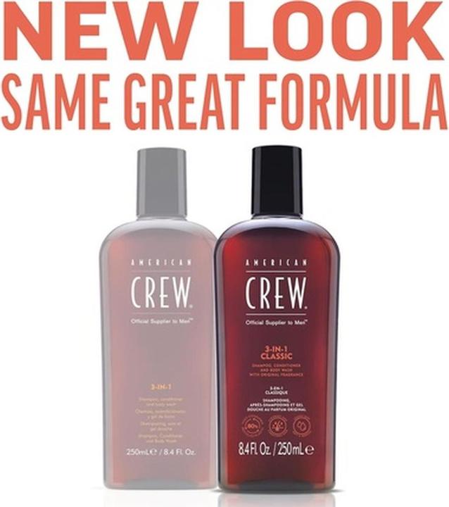 Actual product image American Crew 3-in-1 Shampoo, Conditioner & Body Wash 1000ml (1000 ml)