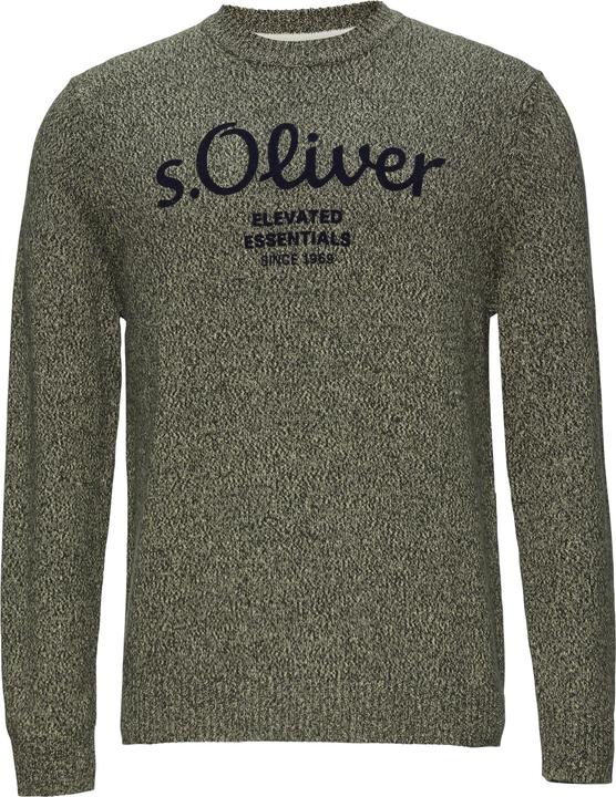 Produktbild S.Oliver Strickpullover Strickpullover mit Logo in Melange-Optik (M)
