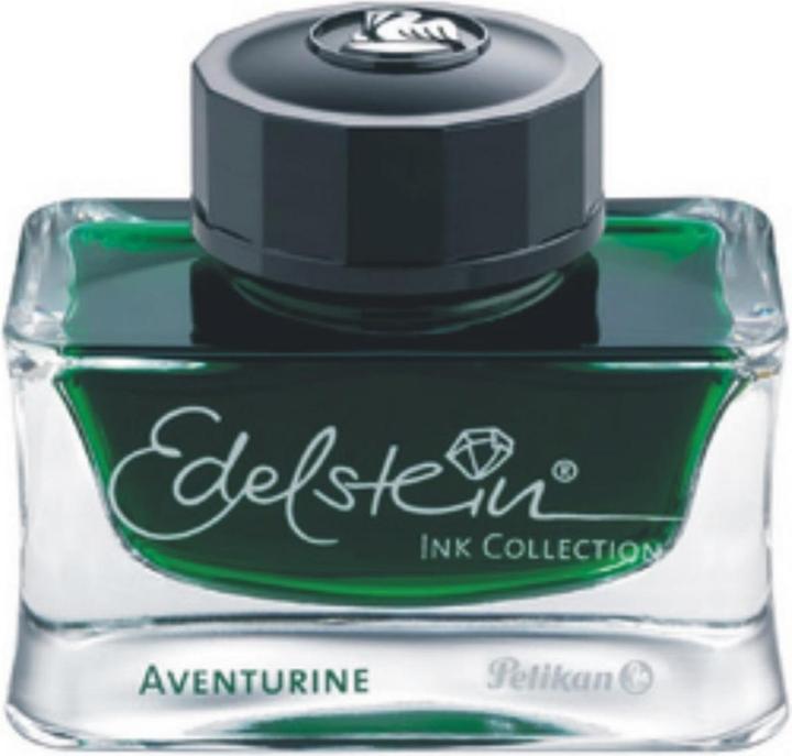 Actual product image Pelikan Ink glass gemstone aventurine (Inkwell, Green)