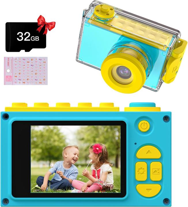Actual product image Kriogor Kids Waterproof Digital Camera (Blue)