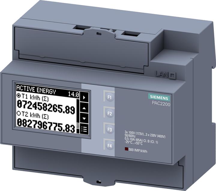 Siemens Digital Power Meter, 65A, M-bus 230Vac