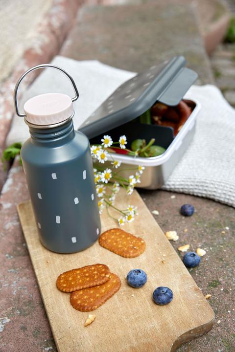 Actual product image Lässig Stainless Steel Lunch Box Happy Prints blue