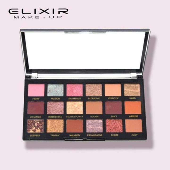 Actual product image Elixir E777B Palette Eye Shadow Pro Mod.B 18 Colors