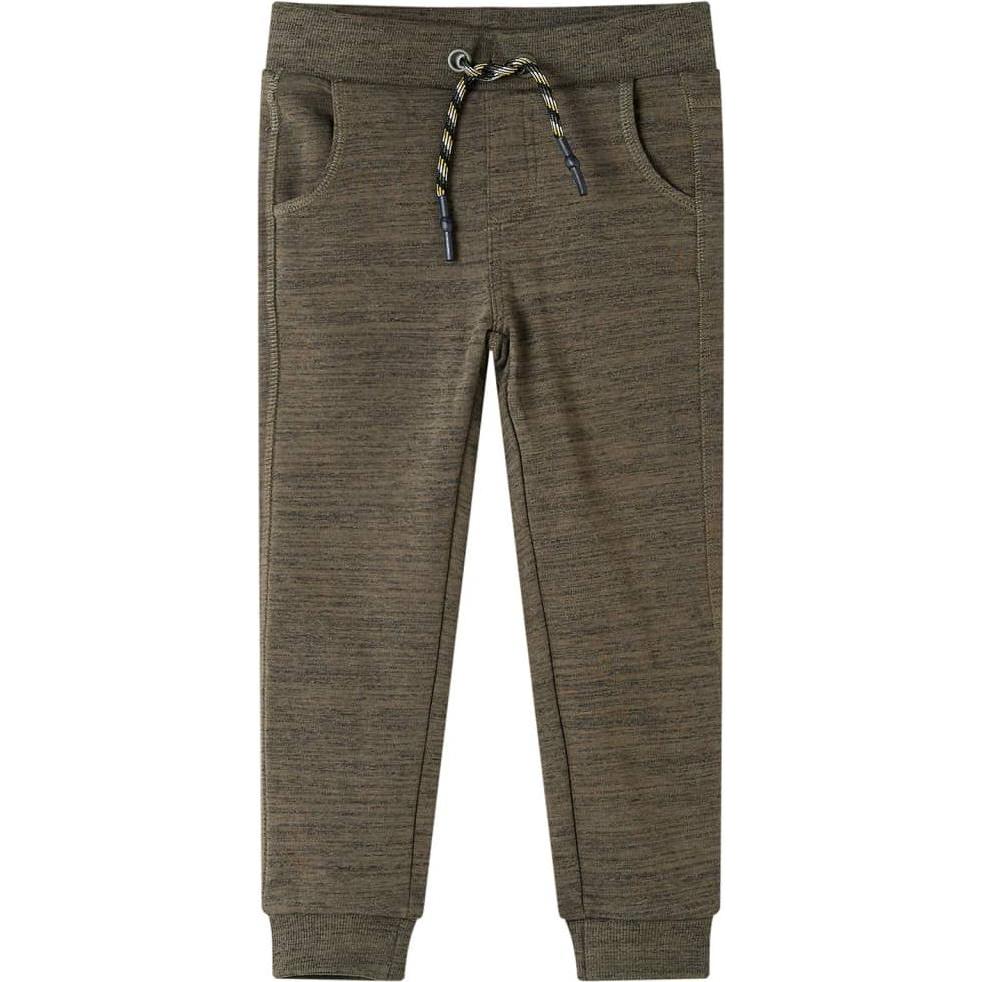 VidaXL, Jungen, Hosen, Kinder-Trainingshose Dunkles Khaki Melange 128,Material, Grün, (128)