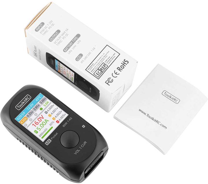 Produktbild Toolkitrc Ladegerät M4 Pocket, DC, 80W, 1-4S