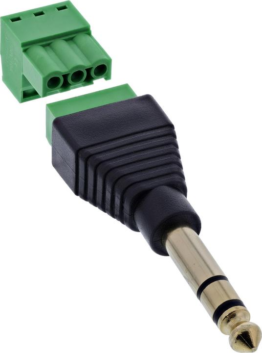 Image du produit InLine ® 6,35mm Klinkenstecker an Terminalblock, Stereo, 3-polig