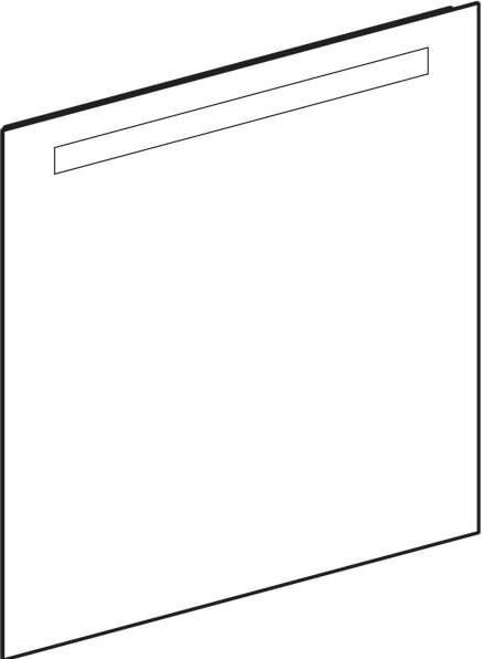Produktbild Geberit Option Basic Square Lichtspiegel, Beleuchtung oben (77 x 50 cm)