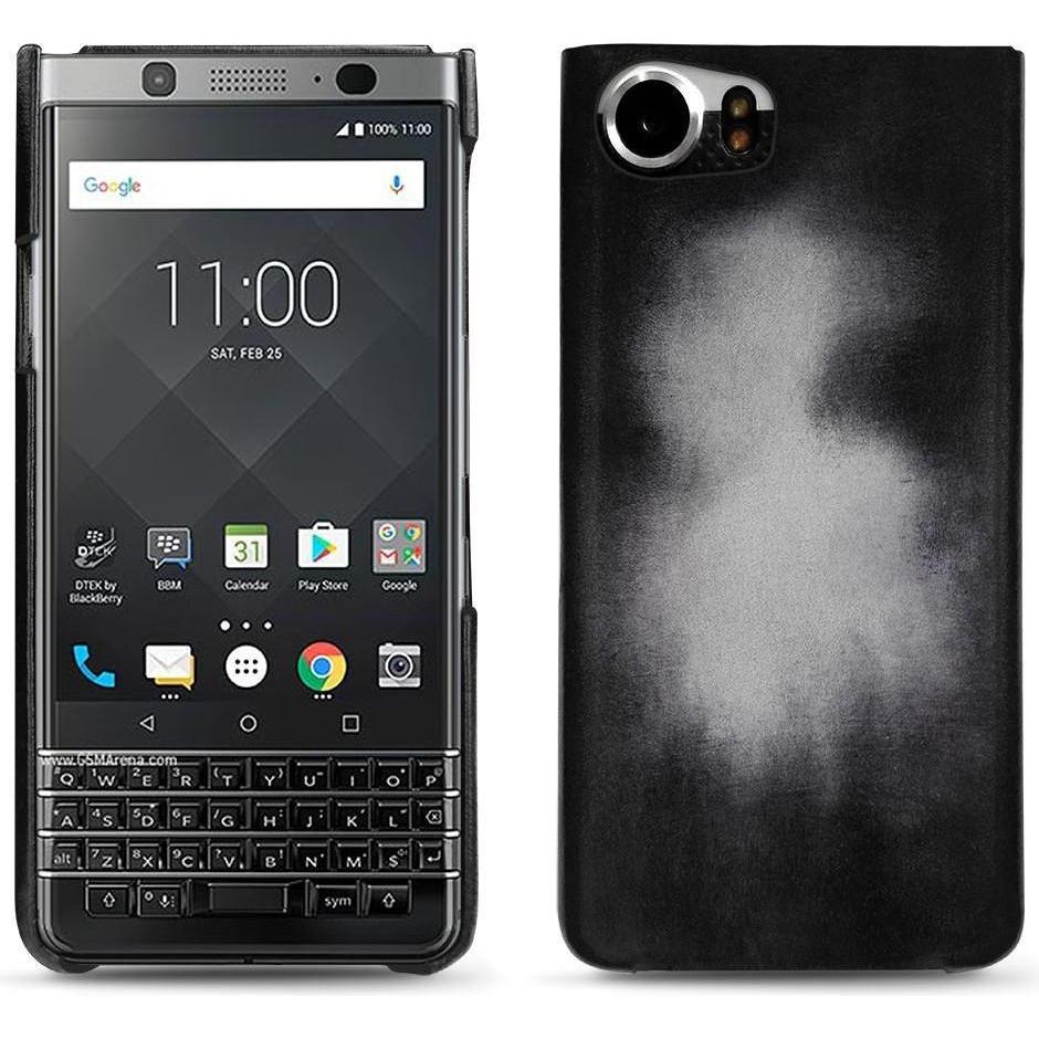 Thumbnail - Noreve Lederschutzhülle (Blackberry KEYone), Smartphone Hülle, Grau