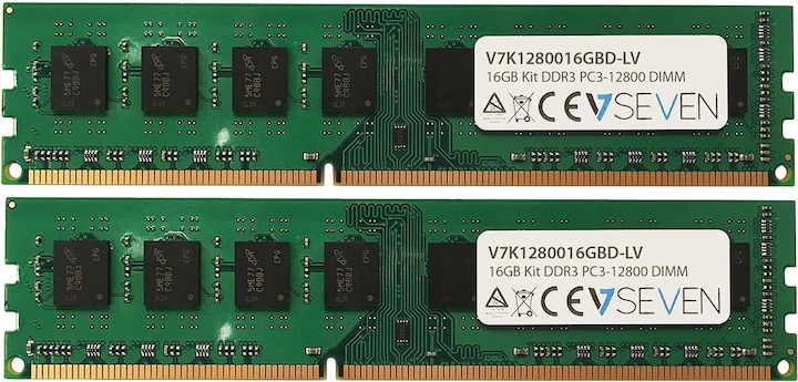 V7 V7K1280016GBD-LV (2 x 8GB, 1600 MHz, DDR3-RAM, DIMM)