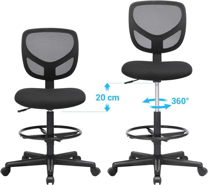Produktbild Songmics Arbeitsdrehstuhl schwarz