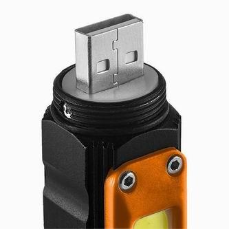Actual product image Neo Flashlight Flashlight (USB rechargeable flashlight 300 lm 2 in 1 CREE XPE + COB LED) (17.20 cm, 300 lm)
