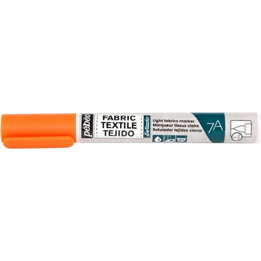 Thumbnail - Pebeo, Marker, 7A Marker Helle Stoffe 1mm Pinselspitze (Orange, 1 mm)