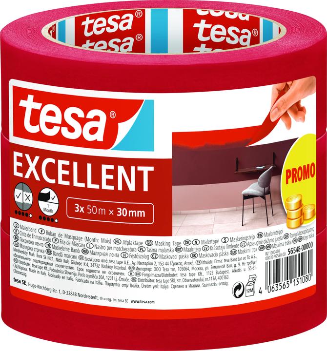 Actual product image tesa 3x EXCELLENT painter's tape (30 mm)