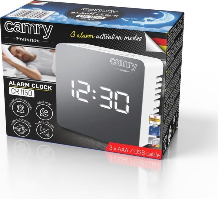 Actual product image Camry Alarm Clock CR 1150w Baltas