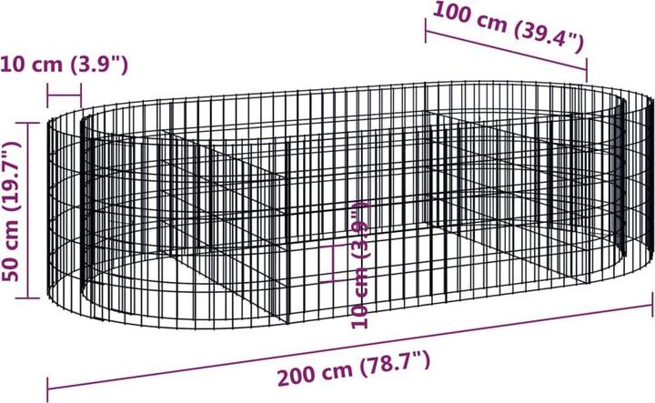 Produktbild vidaXL Gabionen-Hochbeet