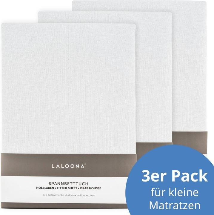 Image du produit La Loona LaLoona Draps-housses Lot de 3 pour petits matelas 40 x 90 (40 x 90 cm)