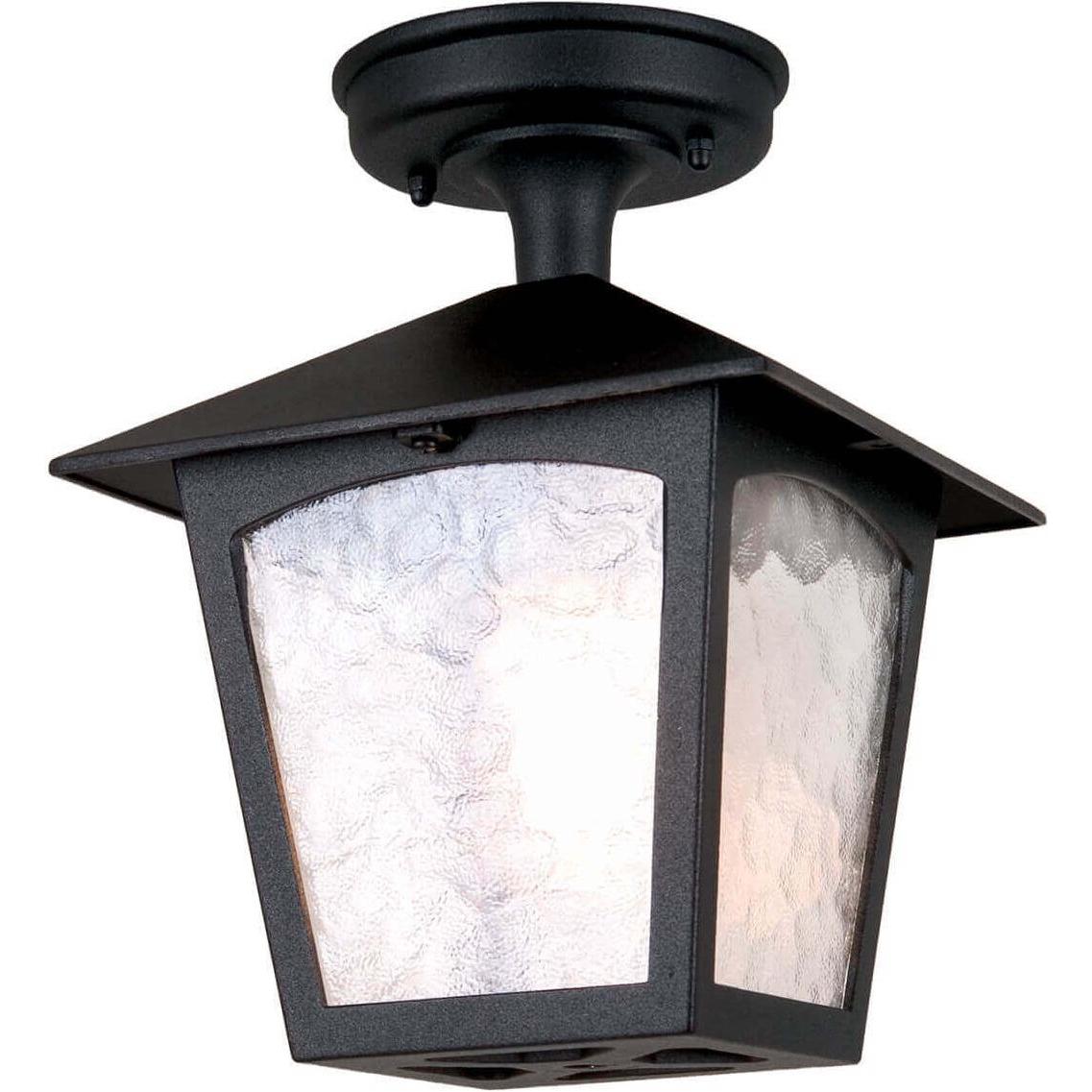 Elstead Lighting, Gartenbeleuchtung, York Aussen-Deckenleuchte E27 25cm Schwarz (E27, IP20)
