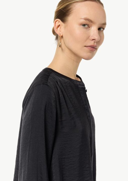 Image du produit Comma Bluse Satinblusenjacke mit gerafftem Bund (32)