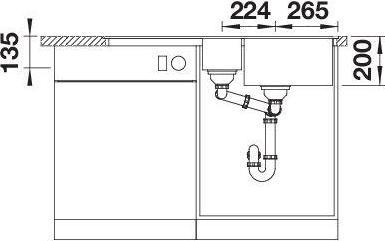 Produktbild Blanco ADIRA 6 S-F | SILGRANIT felsgrau | Einbauart: Flächenbündig | reversibel | mit Ablauffernbedi (Einbauspüle, 99 cm, 49 cm)