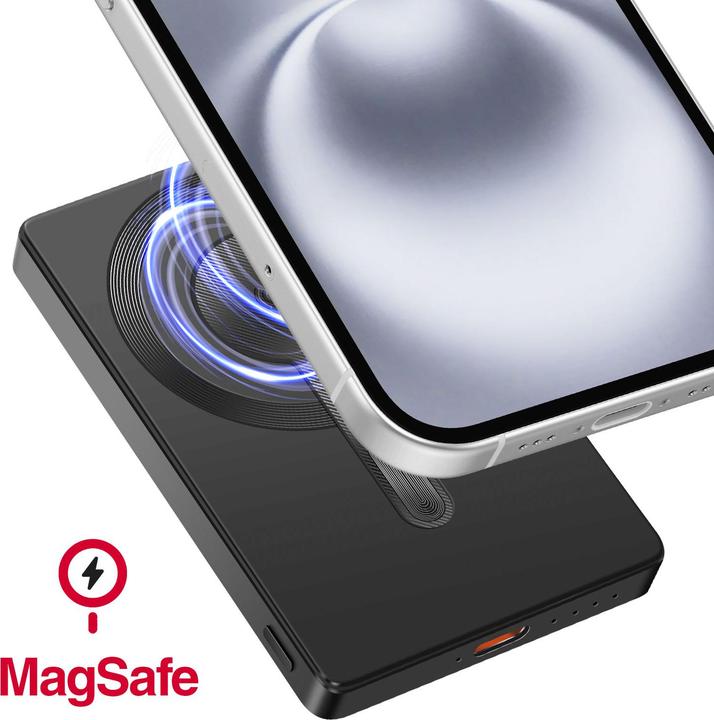 Produktbild Maxlife wireless power bank MXPB-05 20W PD 5000 mAh magnetic black (5000 mAh, 15 W)
