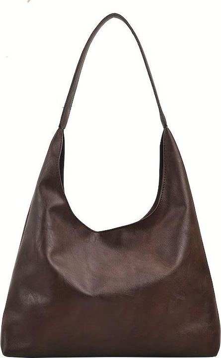 Only-Bags.Store Vintage solid colour hobo bag, lightweight casual shoulder bag with insert bag for everyday use