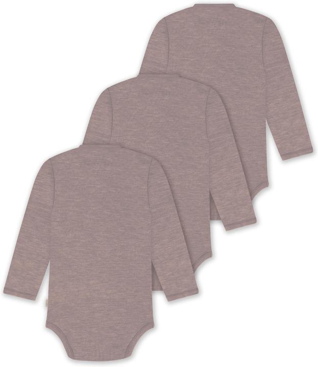 Produktbild Normani 3er Pack Merino Baby-Body langärmeliger Wickelbody für 0-24 Monate - 9349 (74)