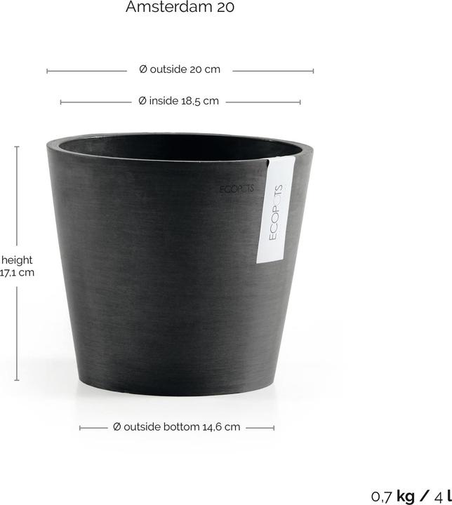 Immagine prodotto Ecopots Amsterdam (20 cm)