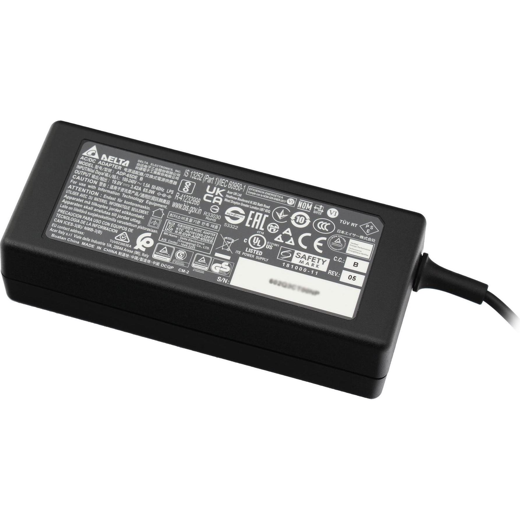 Acer AP.06503.023 (65 W), Notebook Netzteil, Schwarz