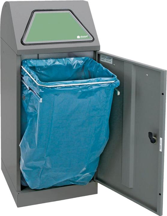 Actual product image kaiserkraft Recyclable waste collector system, insertion flap manually operated (75 l)
