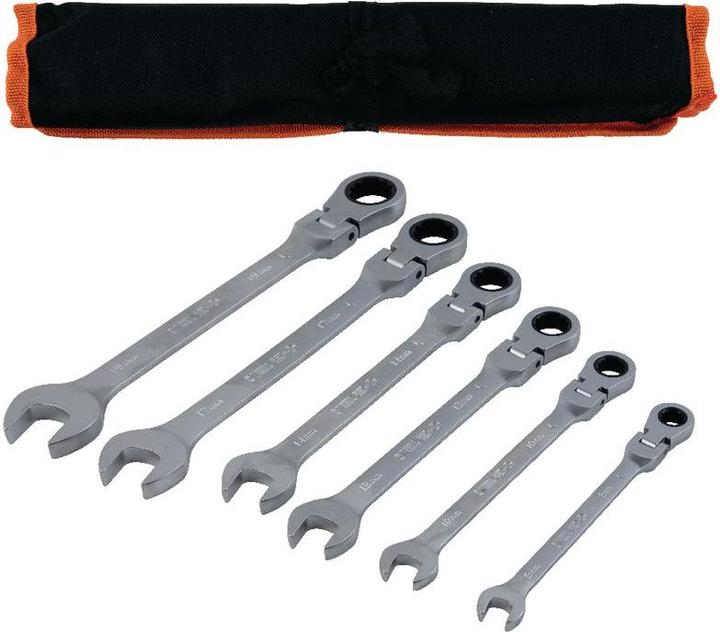 Produktbild Kendo Gelenk-Ratschenschlüsselsatz 6-teilig (10 mm, 13 mm, 14 mm, 17 mm, 19 mm, 8 mm)