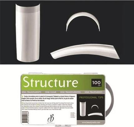 Actual product image Beautynails Bna Semi-Transparent Structure Tips X100