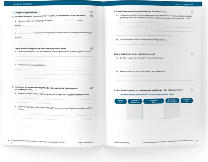 Produktbild Sicher zum Hauptschulabschluss Deutsch Baden-Württemberg 2025 und 2026 (Deutsch, Florian Fuchs, Christel Metzger, Julia Biedermann, 2024)
