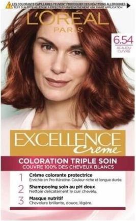 Image du produit L'Oréal Paris L'Oreal Paris Excellence No. 6.54 Dark Blonde Permanent Tincture