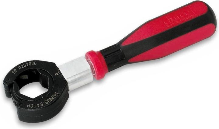 Actual product image Cimco Open ring ratchet, spanner size SW20, removable plastic handle (1/2")